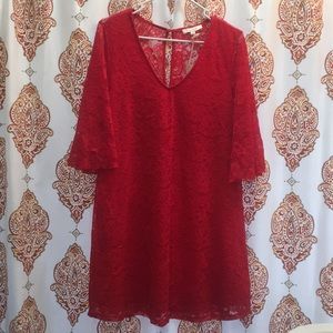 Francesca’s Medium Red Lace Dress NWT Christmas